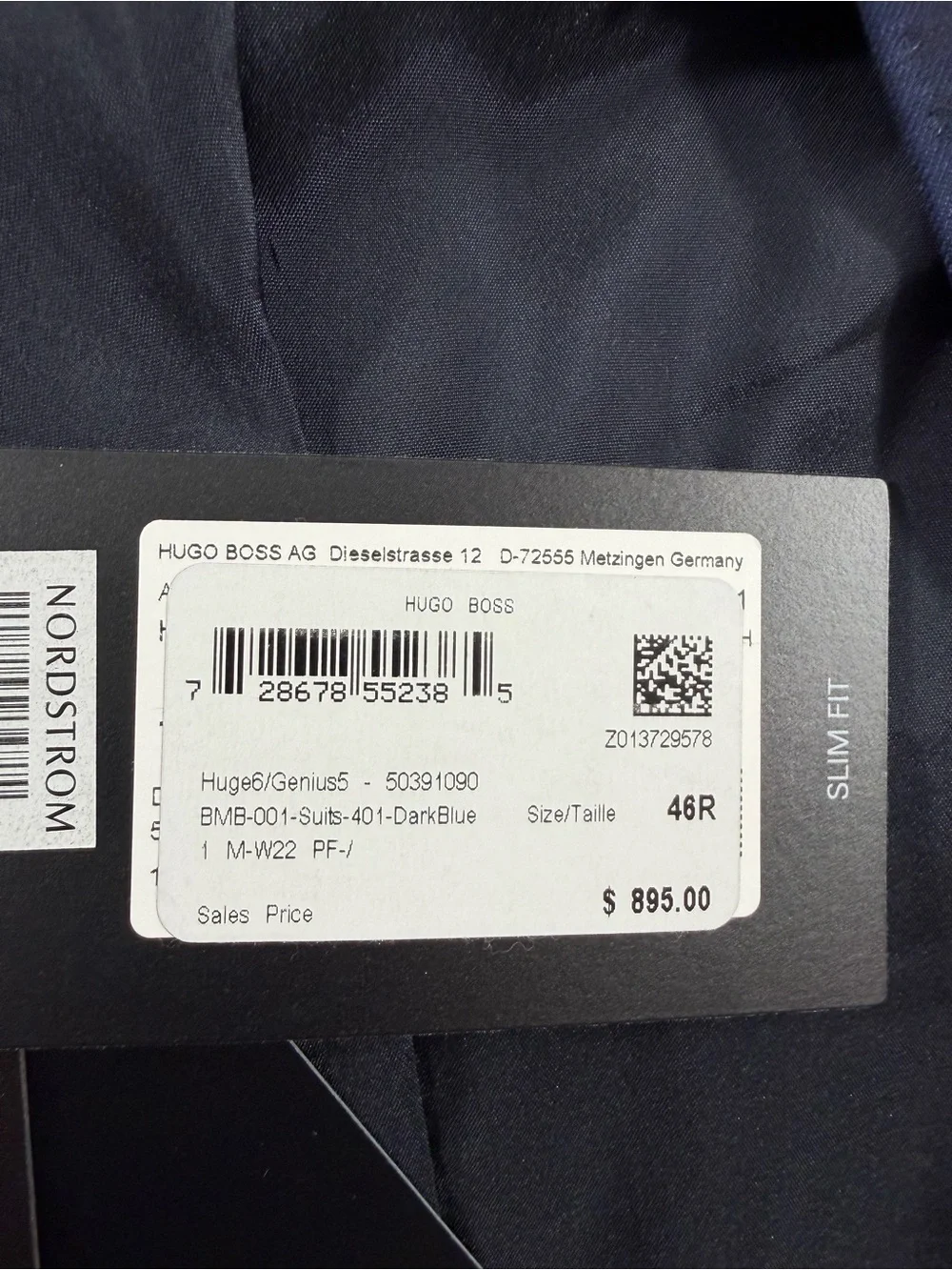 NEW Boss by Hugo Boss Wool Navy Blazer